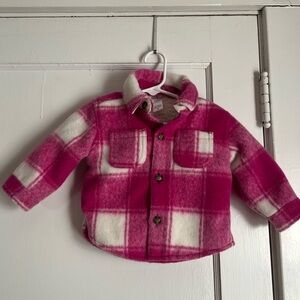 Great pink checkered fall jacket